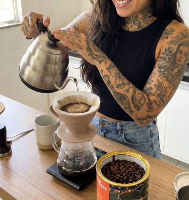 Caf&eacute; Fervura sendo preparado